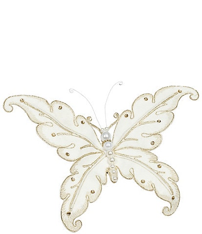 Mark Roberts Pearl Butterfly With Clip,  Set of 12