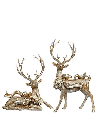 Mark Roberts Ribboned Deer, Set of 2