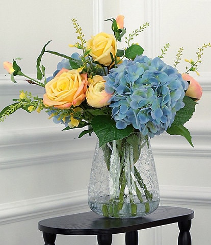 Mark Roberts Rose Hydrangea Crackle Vase