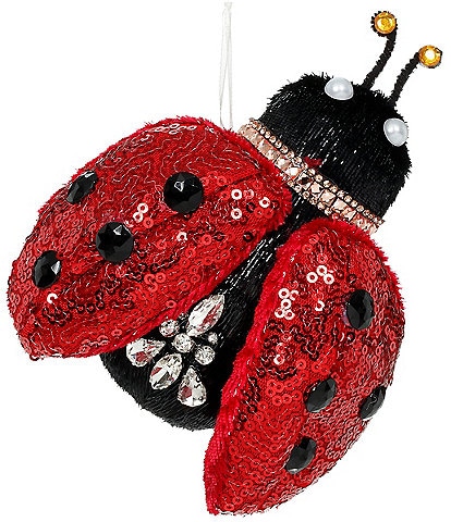 Mark Roberts Sequin Ladybug Ornament Set Of 12