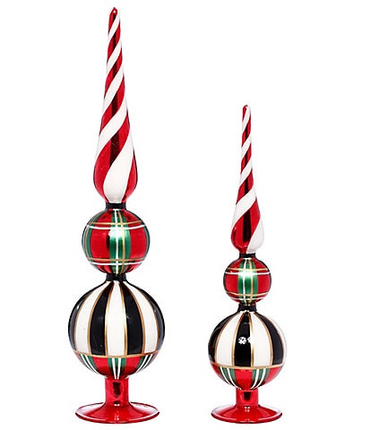 Mark Roberts Striped Twist Finial, Set of 2