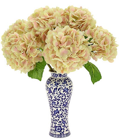 Vibrant Hydrangea Natural Touch Stems, Boxed Set of 6 - Pink