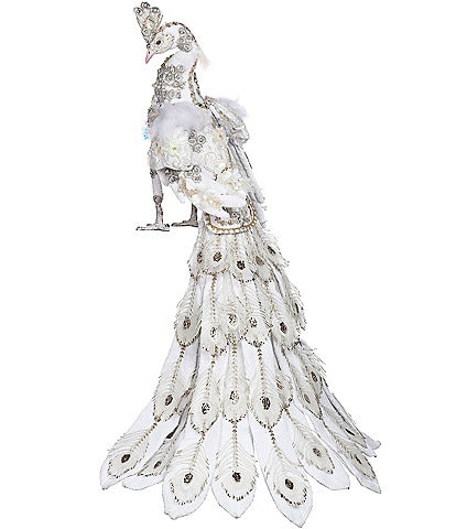 Mark Roberts White Peacock Figurine