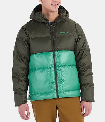 Marmot Color Block Guides Down Hooded Packed Jacket