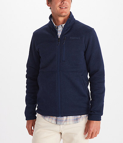 Marmot Long Sleeve Drop Line Sweater Knit Fleece Jacket