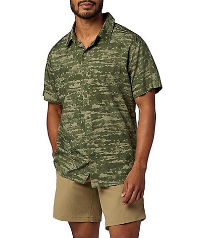 Marmot Spring Creek Camo Short Sleeve Button Front Woven Shirt
