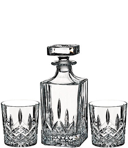 Marquis by Waterford Markham Crystalline Square Decanter & Double Old Fashioned Bar Set
