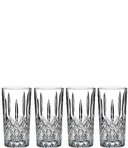 Marquis by Waterford Markham 4-Piece Traditional Crystal Highball Glass Set