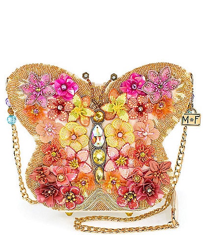 Mary Frances Take Flight Beaded Butterfly Crossbody Bag