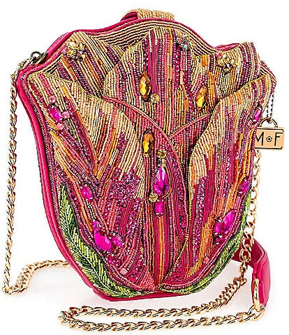 Mary Frances Treasured Tulip Beaded Crossbody Bag