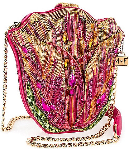 Mary Frances Treasured Tulip Beaded Crossbody Bag