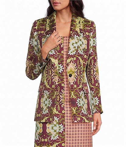 Mason's Daughter Larkin Floral Silk Blazer