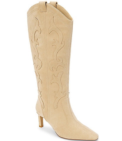 Matisse Abrams Suede Tall Western Kitten Heel Boots