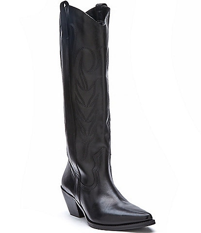 Dillards tall black store boots