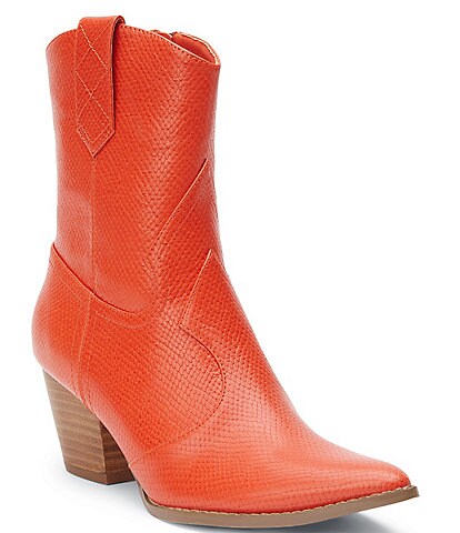 Matisse Bambi Snake Embossed Western Mid Boots