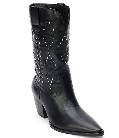 Matisse Cascade Leather Studded Mid Western Boots