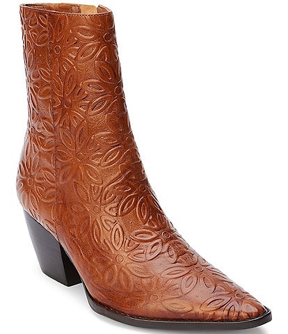 Matisse Caty Floral Embossed Leather Western Booties