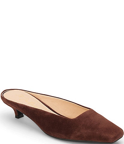 Matisse Classy Suede Kitten Heel Mules