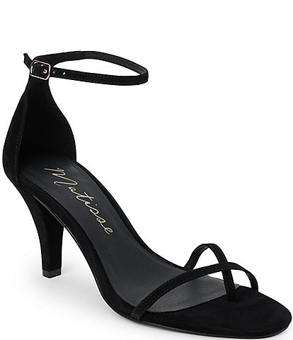 Matisse Josephine Suede Ankle Strap Thong Dress Sandals