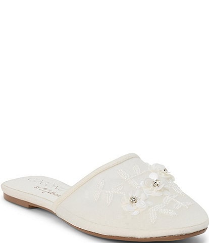 Matisse Maven Floral Applique Mesh Flat Mules