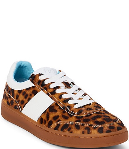 Matisse Quincy Leopard Print Calf Hair Lace Up Sneakers