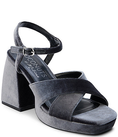 Matisse Robin Velvet Ankle Strap Platform Dress Sandals