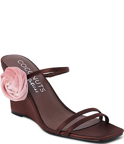 Matisse Rosa Floral Velvet Wedge Sandals