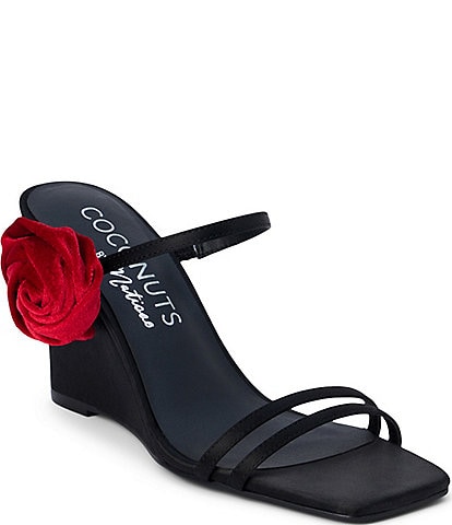 Matisse Rosa Floral Velvet Wedge Sandals