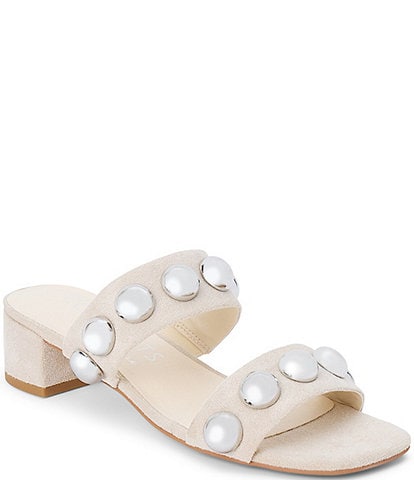 Matisse Venus Suede Fabric Dome Ornament Dress Slide Sandals