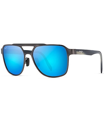 Maui Jim Men's 2nd Reef PolarizedPlus2® 59mm Mirrored Aviator Sunglasses
