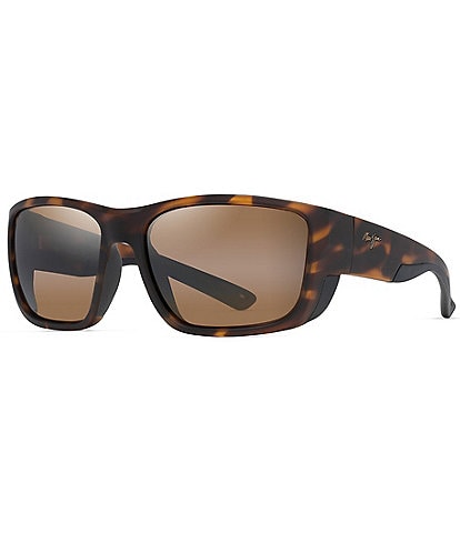 Maui Jim Men's Amberjack PolarizedPlus2® 60mm Wrap Sunglasses
