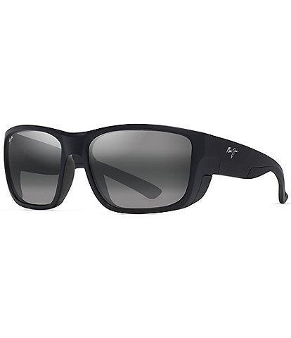 Maui Jim Men's Amberjack PolarizedPlus2® 60mm Wrap Sunglasses