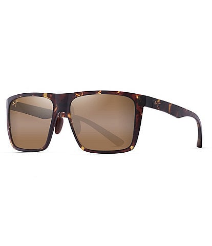 Maui Jim Men's Honokalani 58mm Polarized Rectangle Sunglasses