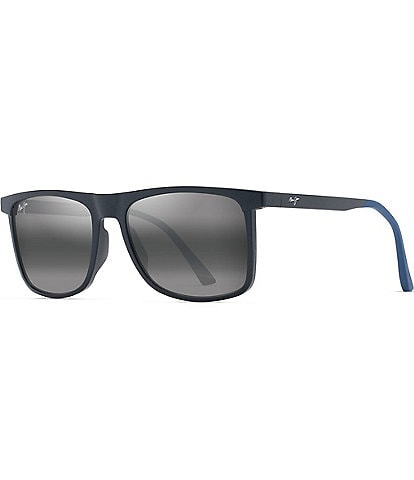 Maui Jim Men's Makamae PolarizedPlus2® 56mm Square Sunglasses