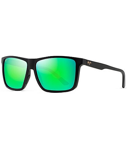 Maui Jim Men's Mamalu Bay PolarizedPlus2® 59.5mm Mirrored Square Sunglasses