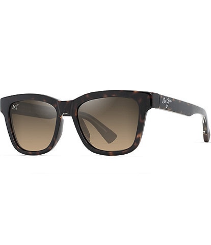 Maui Jim Unisex Hanohano PolarizedPlus2®52mm Havana Square Sunglasses