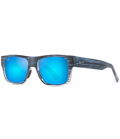 Maui Jim Unisex Keahi PolarizedPlus2® 56mm Mirrored Rectangle Sunglasses