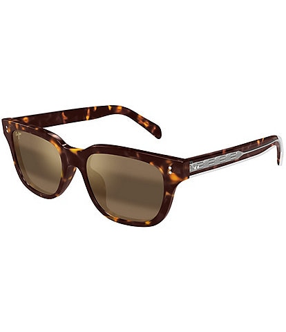 Maui Jim Unisex Likeke PolarizedPlus2® Square Havana 54mm Sunglasses