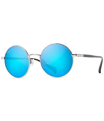 Maui Jim Unisex Mokupuni PolarizedPlus2® 52mm Mirrored Round Sunglasses