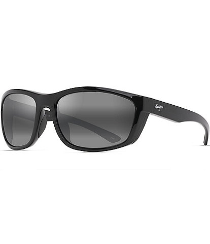 Maui Jim Unisex Nuu Landing PolarizedPlus2® 62mm Wrap Sunglasses