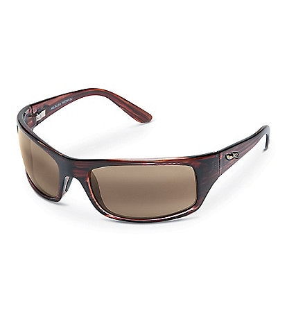 Maui Jim Unisex Peahi PolarizedPlus2® Wrap Tortoise 65mm Sunglasses