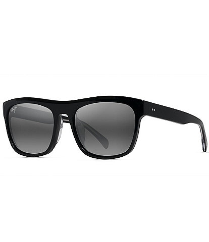 Maui Jim Unisex S-Turns Black Rectangular Polarized Sunglasses