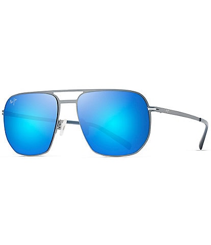 Maui Jim Unisex Shark's Cove PolarizedPlus2® 55mm Mirrored Aviator Sunglasses
