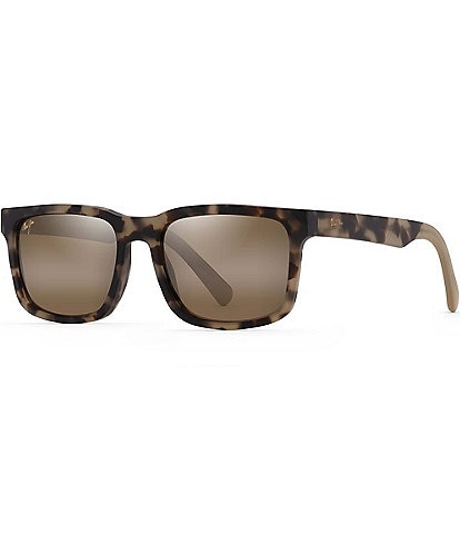 Maui Jim Unisex Stone Shack 55mm Polarized Square Tortoise Sunglasses
