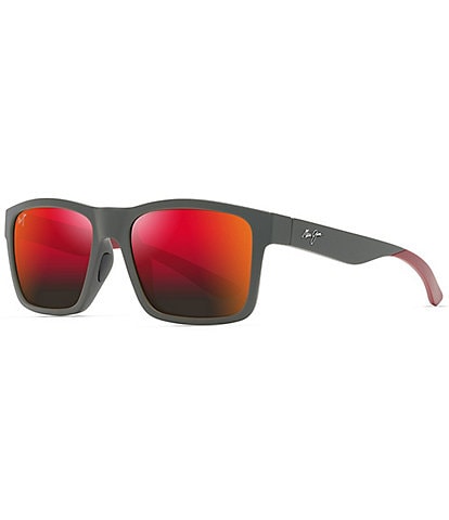 Maui Jim Unisex The Flats PolarizedPlus2® 57mm Rectangle Mirrored Sunglasses