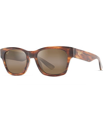 Maui Jim Unisex Valley Isle PolarizedPlus2® Square Tortoise 54mm Sunglasses