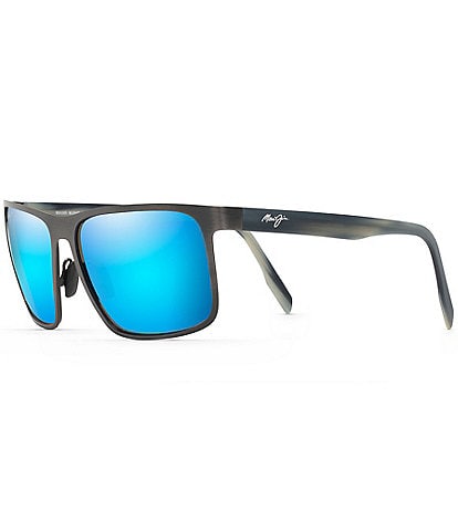 Maui Jim Wana PolarizedPlus2® Rectangular 61mm Sunglasses