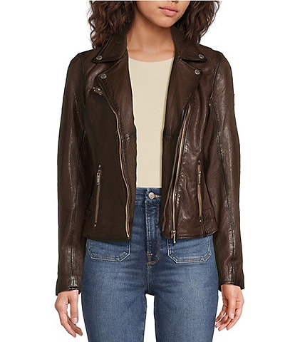 Dillards womens leather jackets best sale