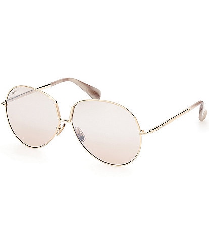 MaxMara Women's Design8 60mm Mirrored Aviator Sunglasses