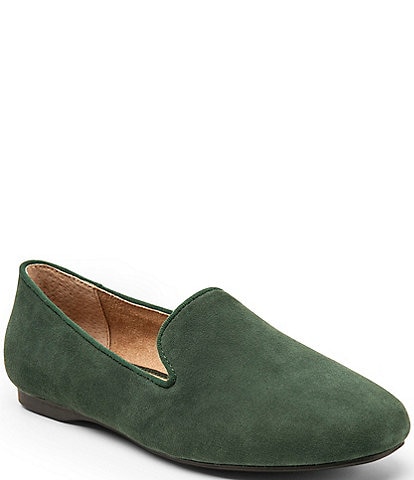 Me Too Brea Suede Smoking Slip-On Flats